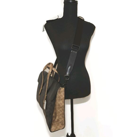 Coach 5079 2-Way Leather Metropolitan Portfolio Messenger Bag W/ Strap 15x12x3.5 - Picture 2 of 16